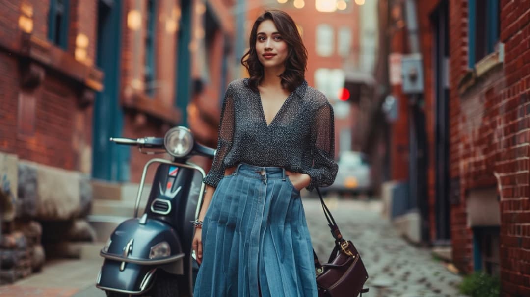 Długa spódnica jeans: Modny look na co dzień!
